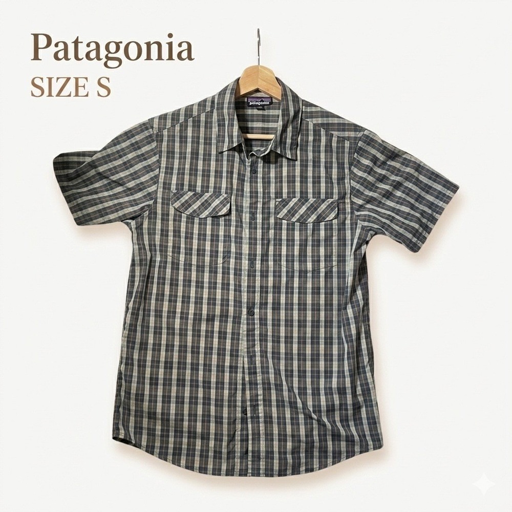 Patagonia Gorpcore Plaid Short Sleeve Hiking Button Up Shirt Men's Small